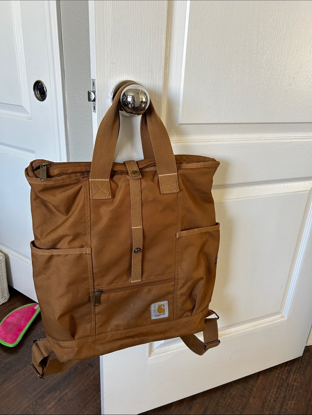 Carhartt Brown Canvas Convertible Tote Backpack